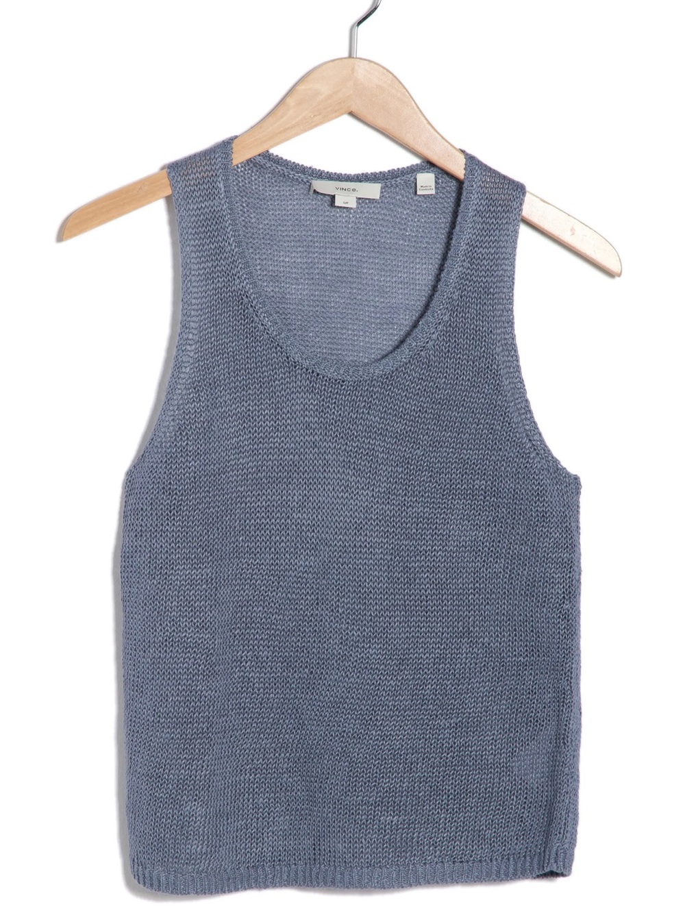 Vince Slate Blue Knit Tank Top